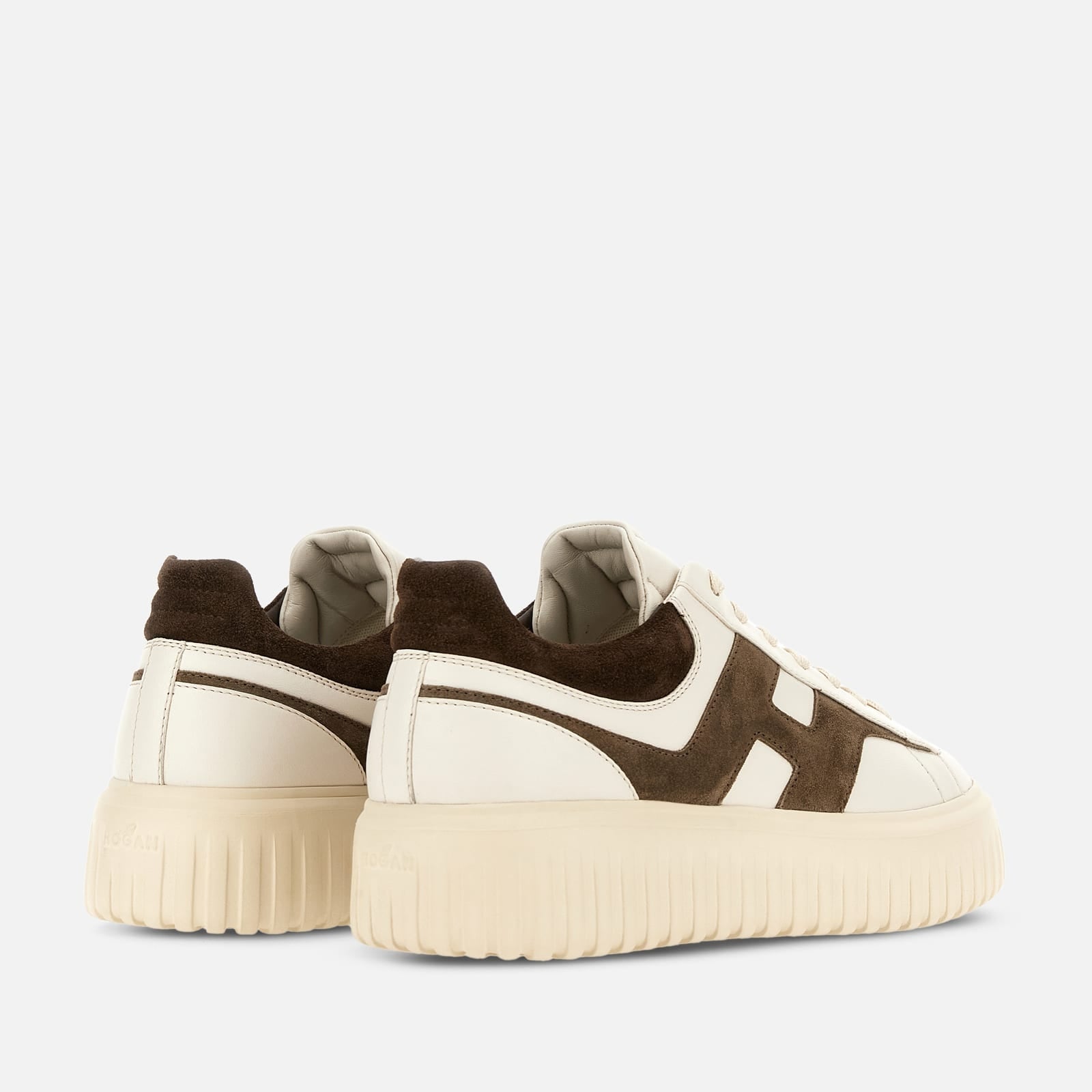 Sneakers Hogan H-Stripes<BR/>Avorio Marrone HXM6450FE91N1 M762F HOGAN 