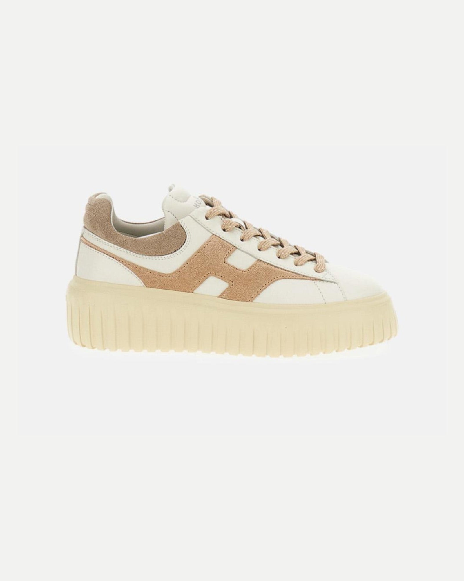 Sneakers Hogan H-Stripes<BR/>Avorio Beige Marrone HXW6450FE91N1 M0R16 HOGAN 