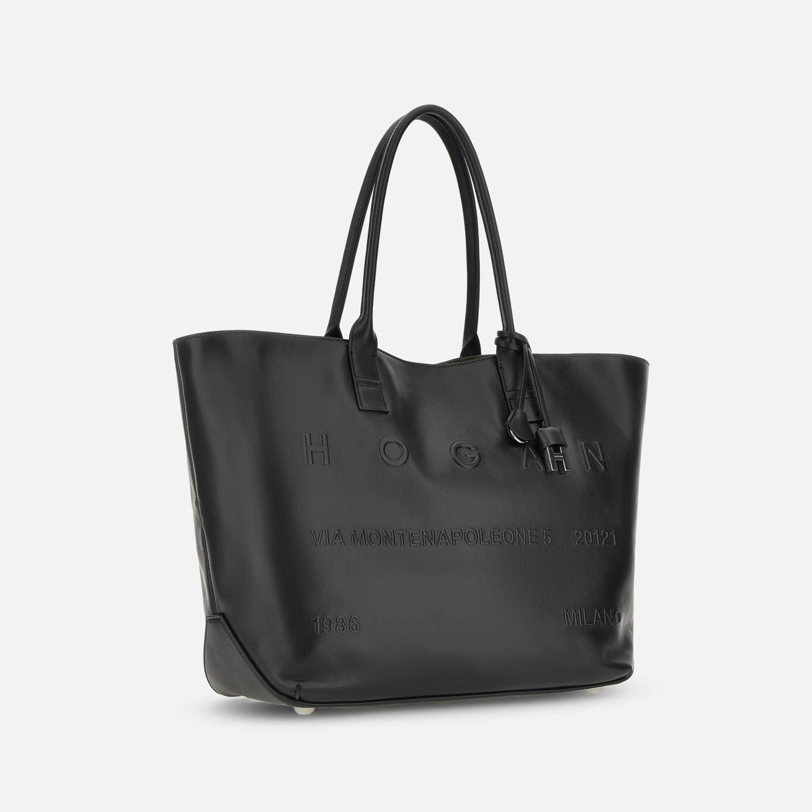 Borsa Shopping Hogan Address Media<BR/>Nero KBW01TA3300TZ PB999 HOGAN 