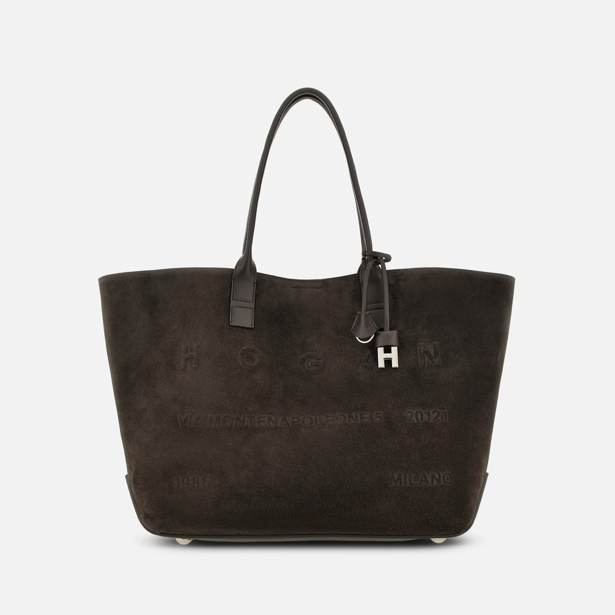 Hogan- Borsa Shopping Hogan Address Media<BR/>Marrone KBW01TA3300UG MS808 HOGAN 