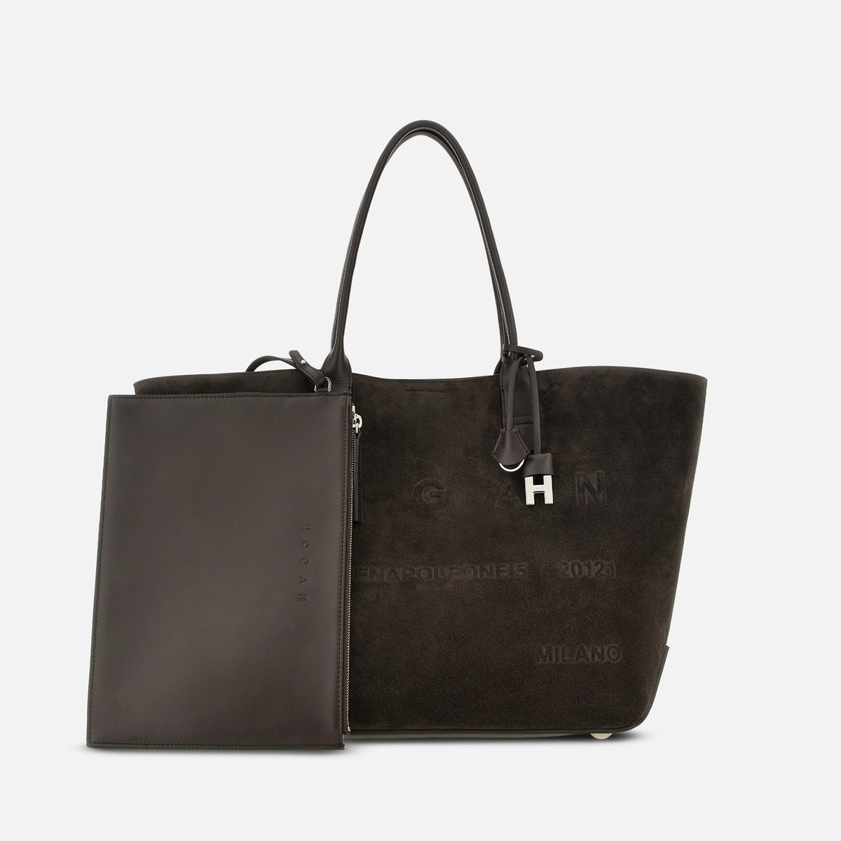 Hogan- Borsa Shopping Hogan Address Media<BR/>Marrone KBW01TA3300UG MS808 HOGAN 