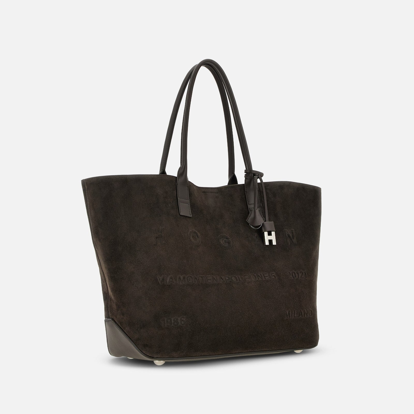 Hogan- Borsa Shopping Hogan Address Media<BR/>Marrone KBW01TA3300UG MS808 HOGAN 