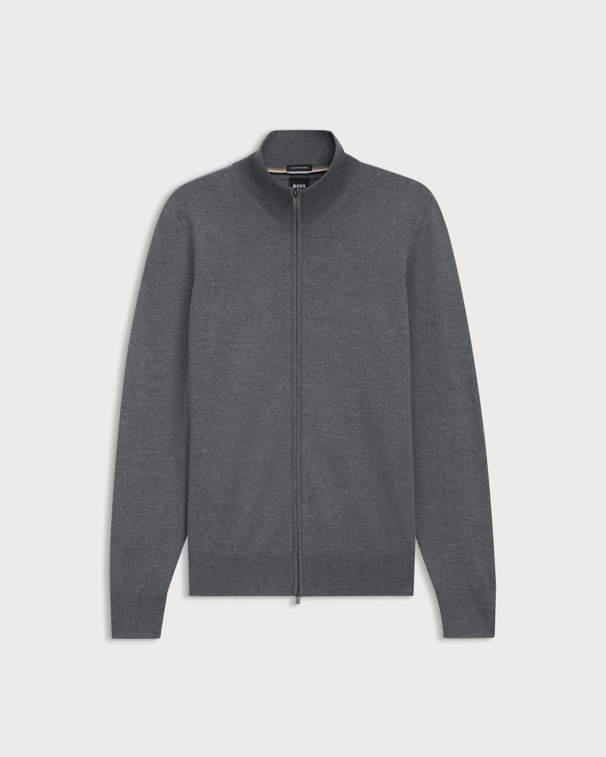 Maglione con zip in lana merino<BR/> 50566344 240 HUGO BOSS 