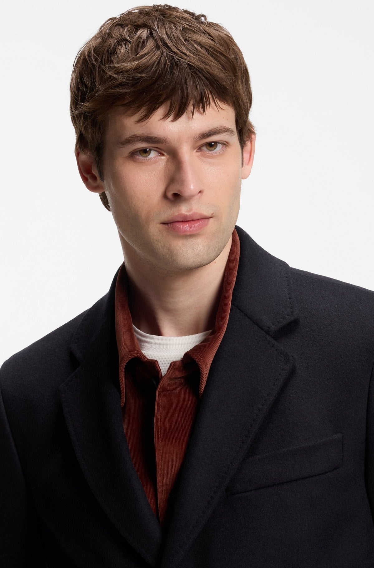 Cappotto formale slim fit in lana con cashmere<BR/> 50571557 404 HUGO BOSS 