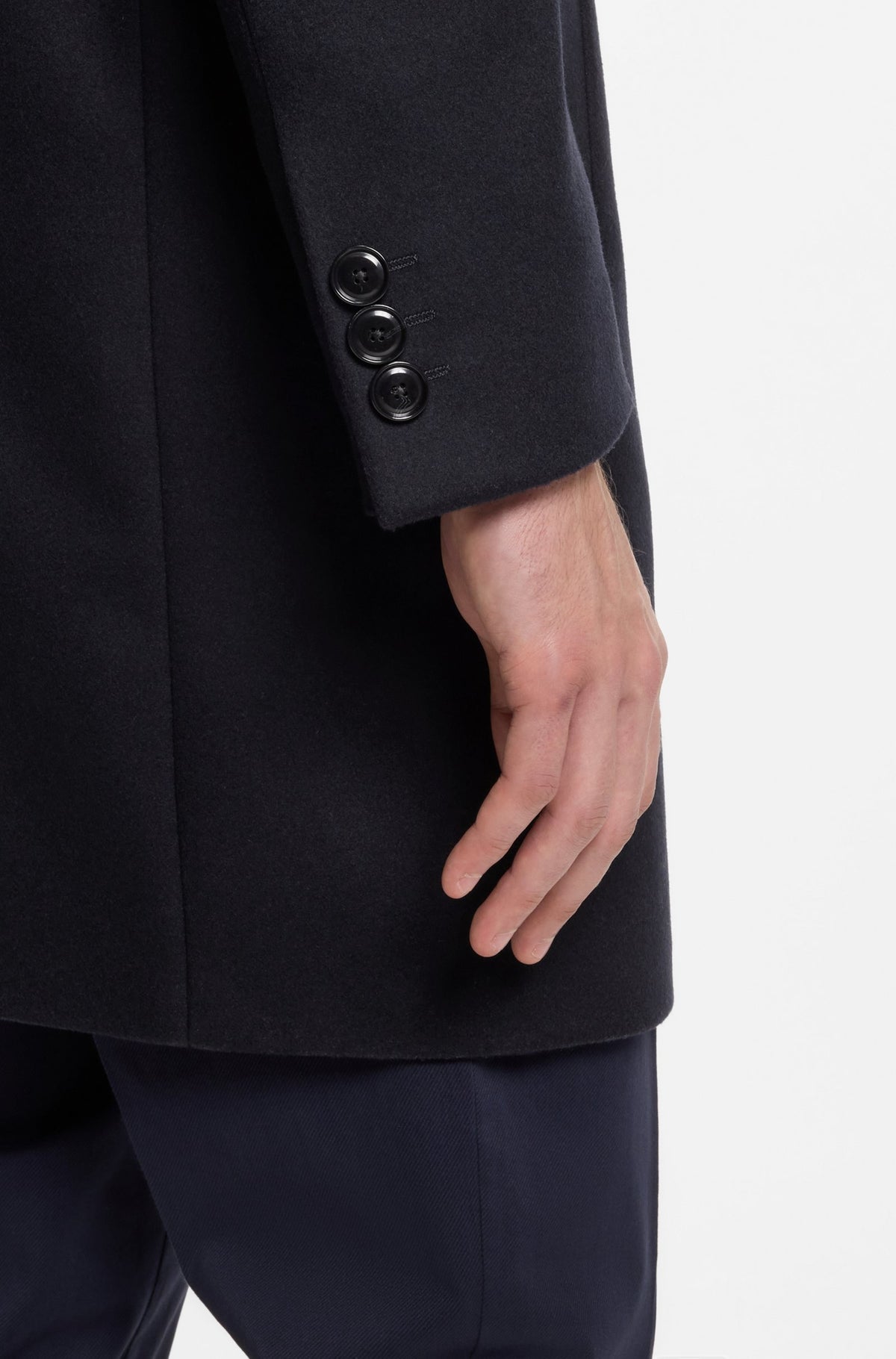 Cappotto formale slim fit in lana con cashmere<BR/> 50571557 404 HUGO BOSS 