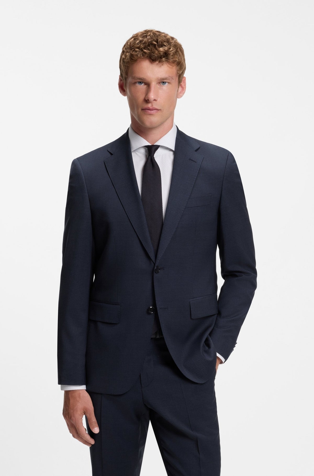 Abito due pezzi regular-fit in lana vergine elasticizzata<BR/> 50571958* 404 HUGO BOSS 