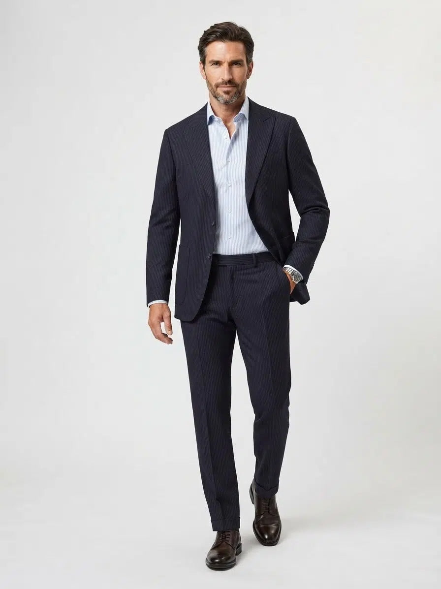 Abito gessato da uomo BOSS REDA in lana italiana elasticizzata 50571973 404 HUGO BOSS 