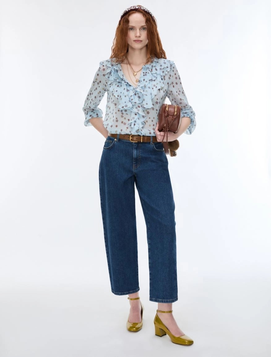CAMICIA STAMPATA<BR/>Azzurro IBLAEROSI 008 IBLUES 