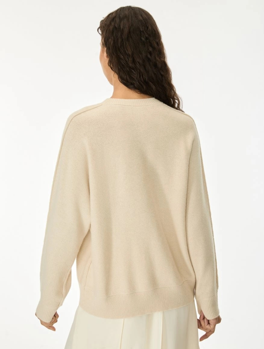 MAGLIA IN MISTO CASHMERE<BR/>Beige IBLCERA 002 IBLUES 