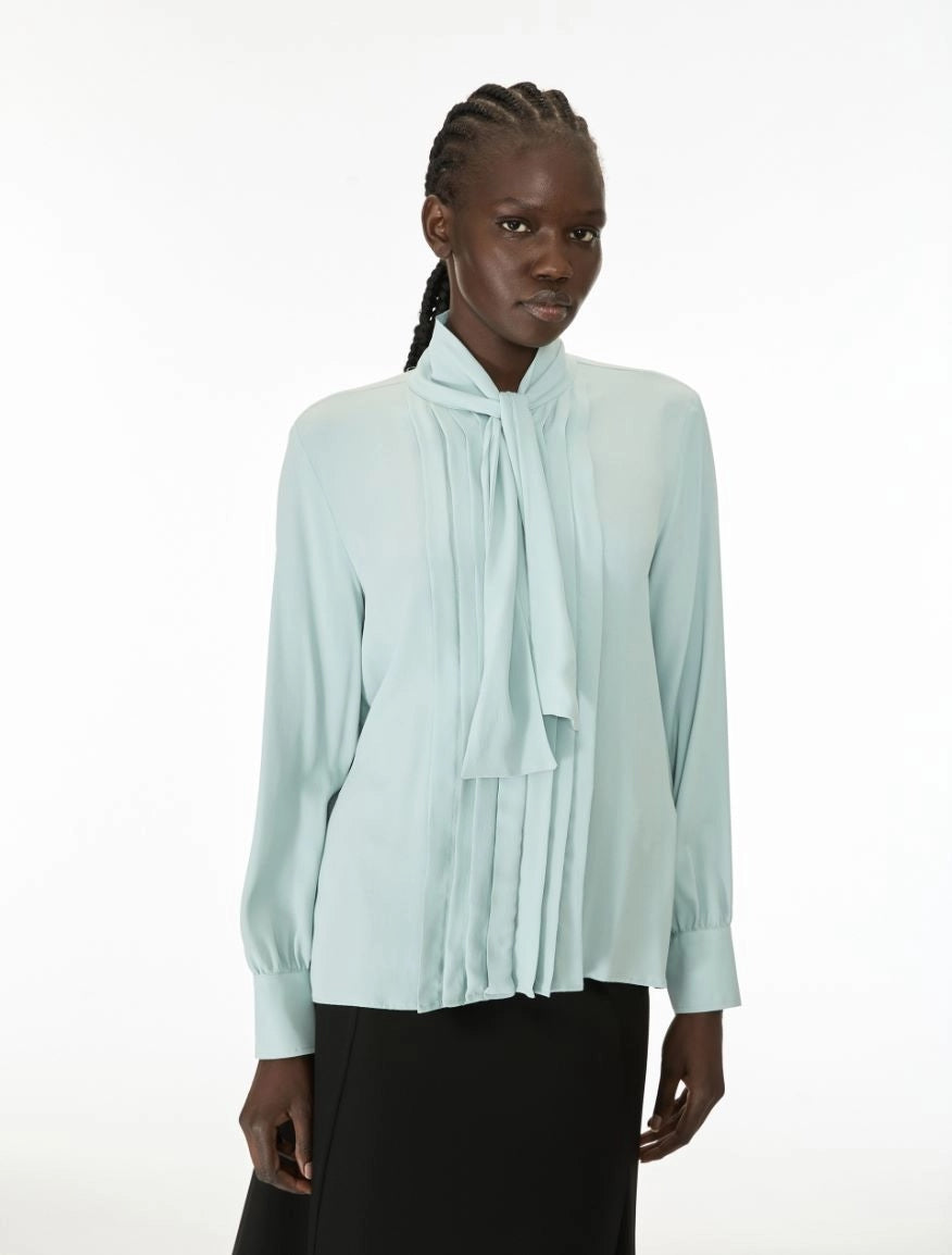 CAMICIA IN MISTO SETA<BR/>Verde Acqua IBLCLASSE 006 IBLUES 