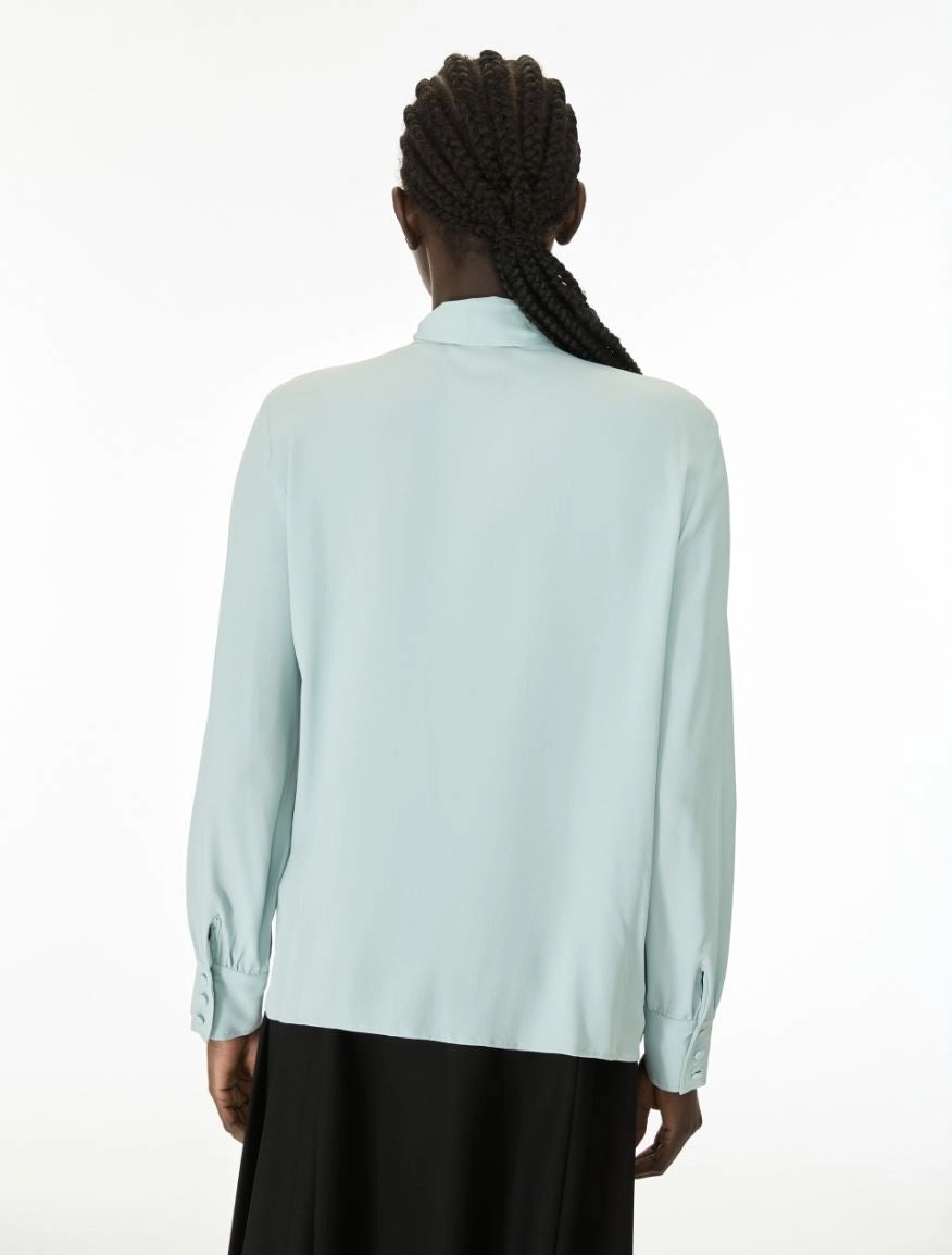 CAMICIA IN MISTO SETA<BR/>Verde Acqua IBLCLASSE 006 IBLUES 