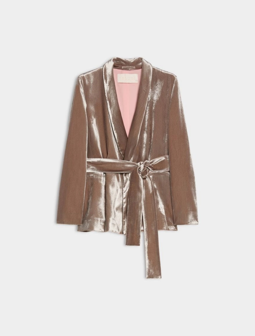 BLAZER CON CINTURA<BR/>Mastice IBLCURVATO 002 IBLUES 