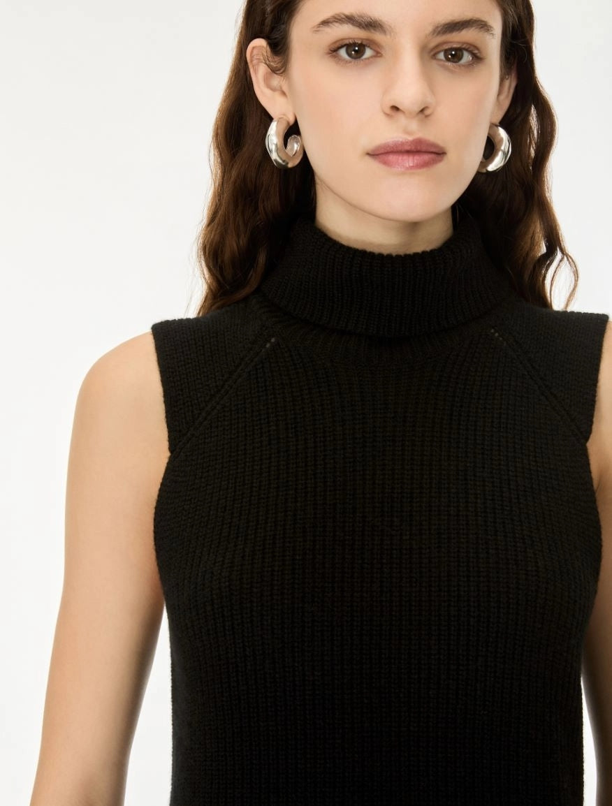 GILET IN MISTO CASHMERE<BR/>Nero IBLFANALE 012 IBLUES 