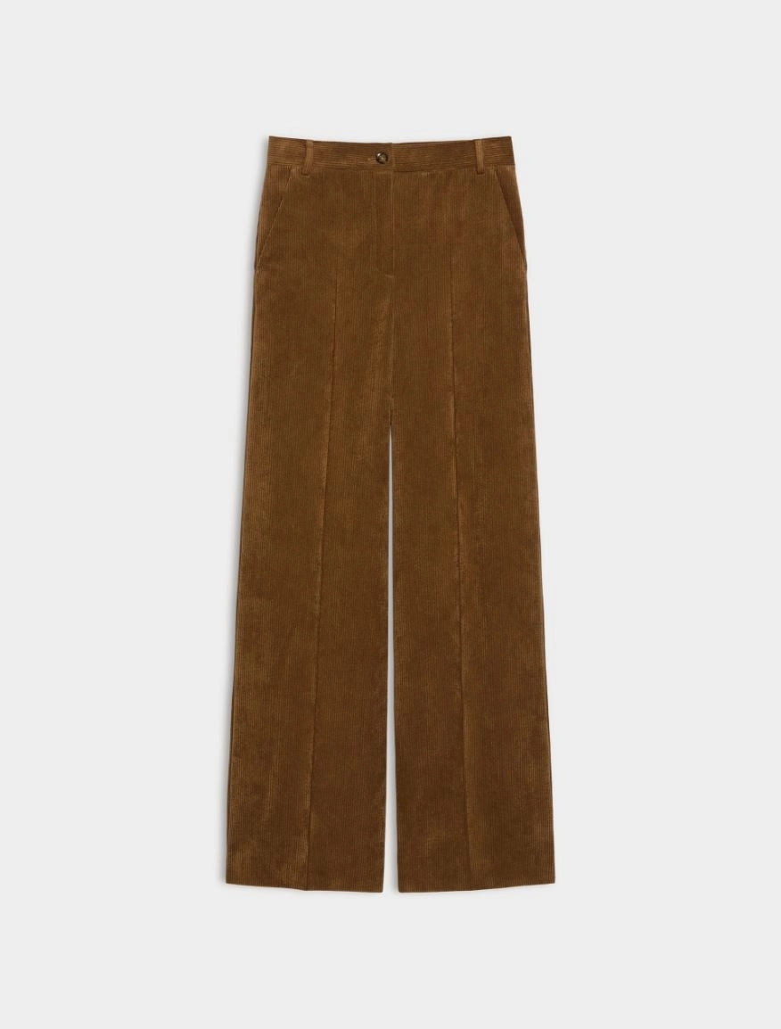 PANTALONI IN VELLUTO<BR/>Nocciola IBLFANFARA 004 IBLUES 