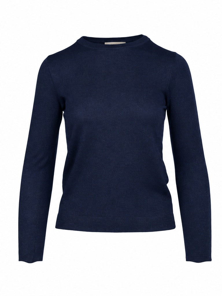 FW25-26 Maglia tinta unita "Felino" IBLFELINO1 008 IBLUES 