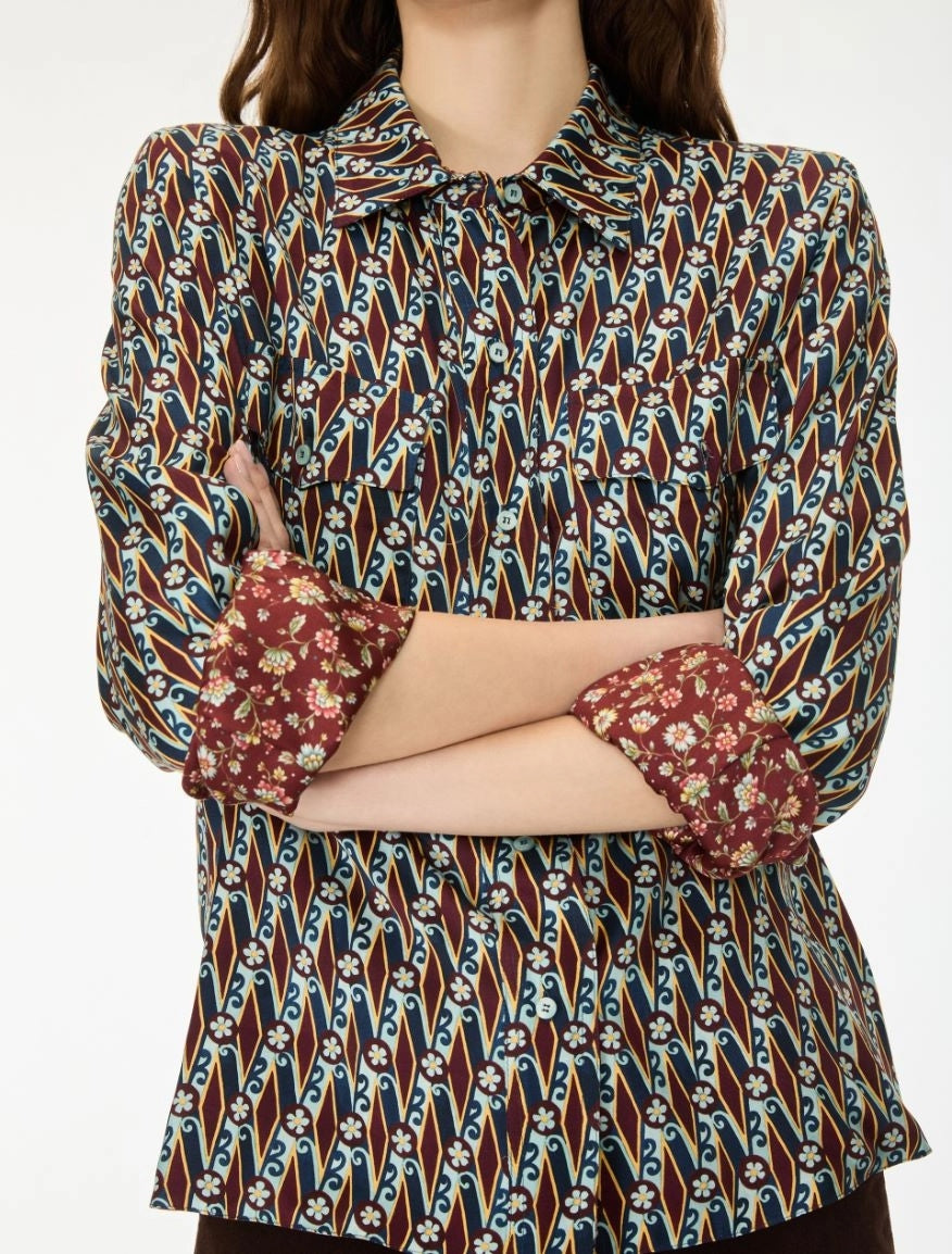 CAMICIA REVERSIBILE<BR/>Verde Acqua IBLICONICO 005 IBLUES 
