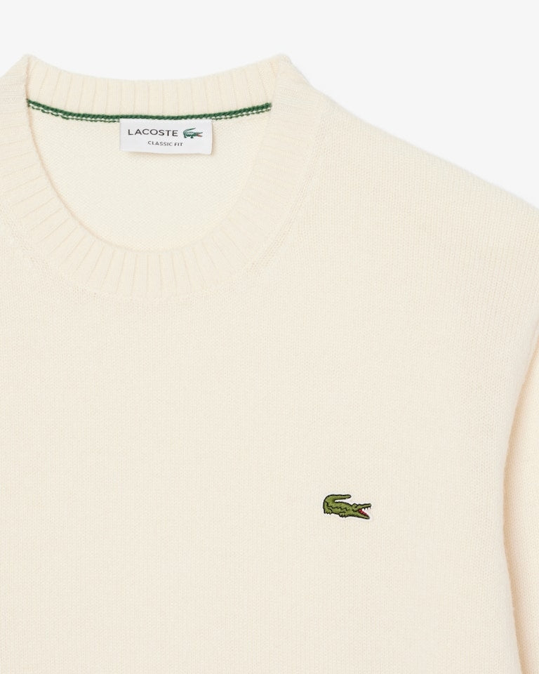 Maglione a girocollo in lana cardata<BR/><BR/> AH2916 XFJ LACOSTE 