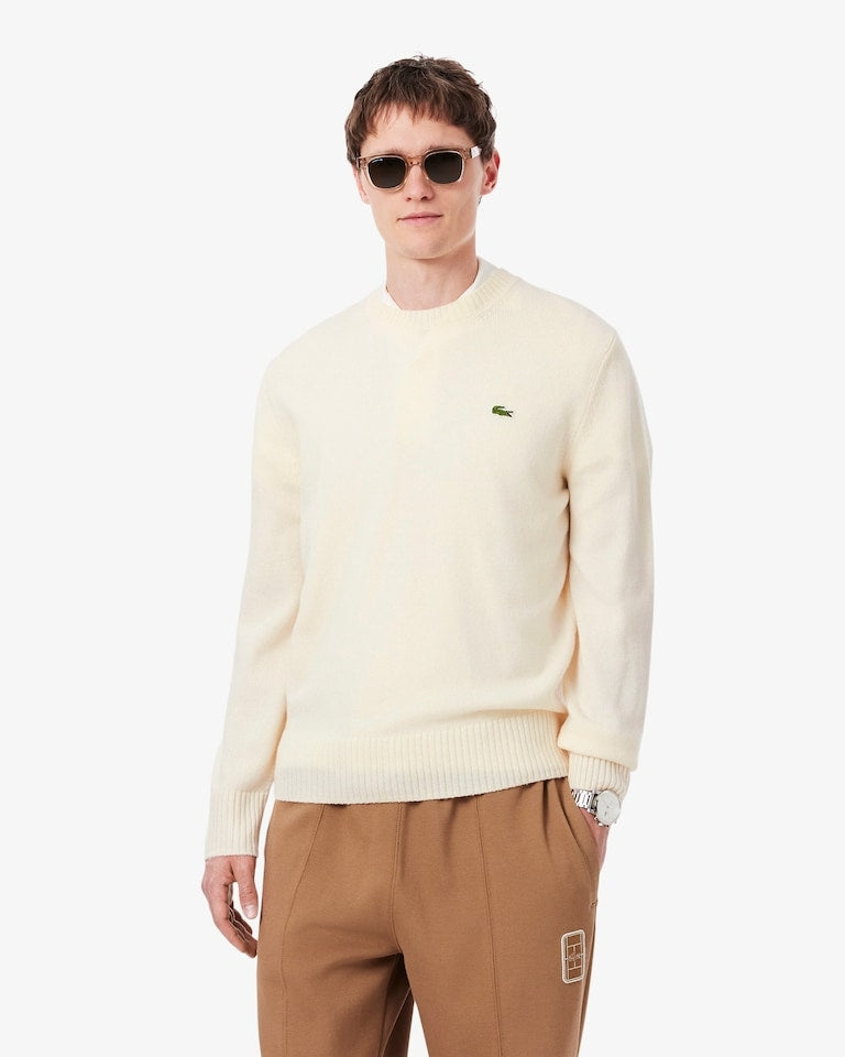 Maglione a girocollo in lana cardata<BR/><BR/> AH2916 XFJ LACOSTE 