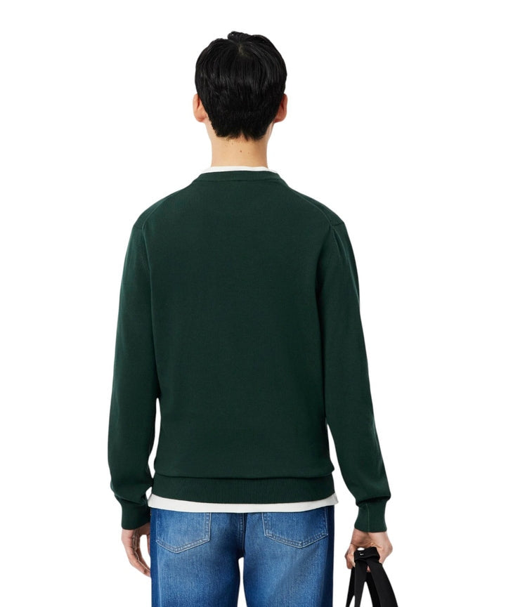 Pullover Lacoste Uomo in Cotone Organico Girocollo<BR/> AH3225 YZP LACOSTE 