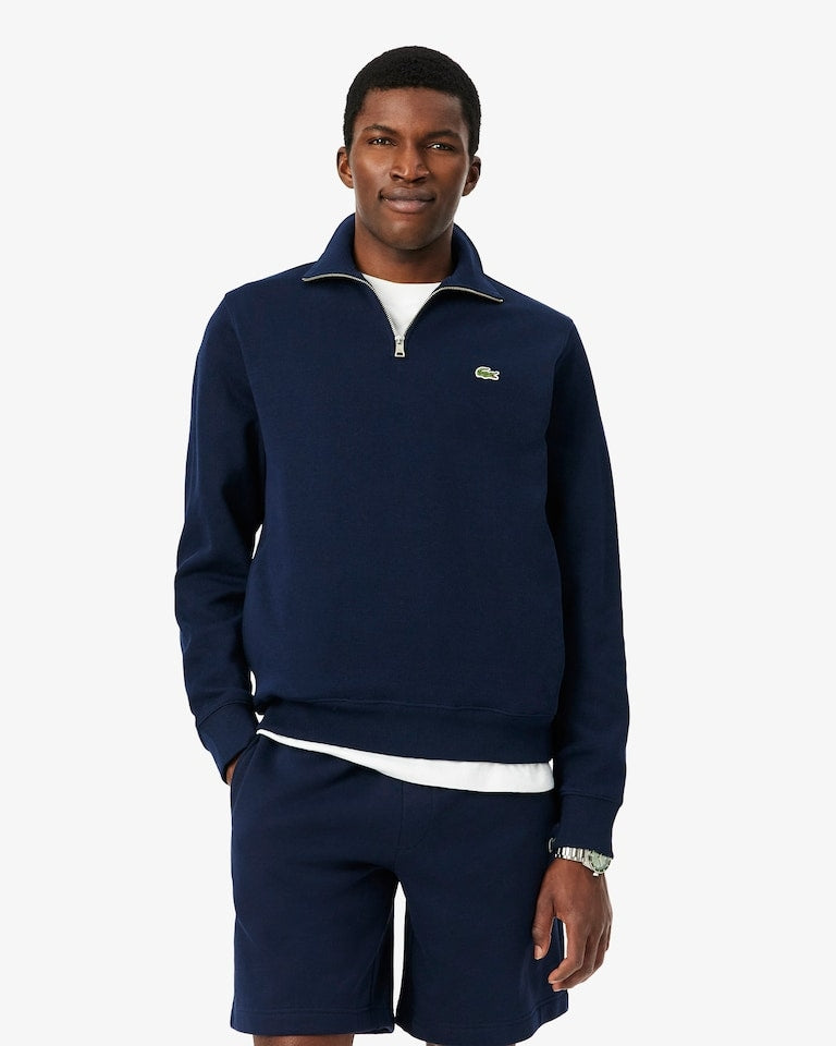 Felpa interlock a collo alto con zip<BR/><BR/> SH1927 166 LACOSTE 
