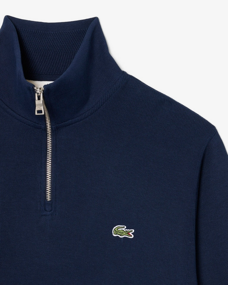 Felpa interlock a collo alto con zip<BR/><BR/> SH1927 166 LACOSTE 