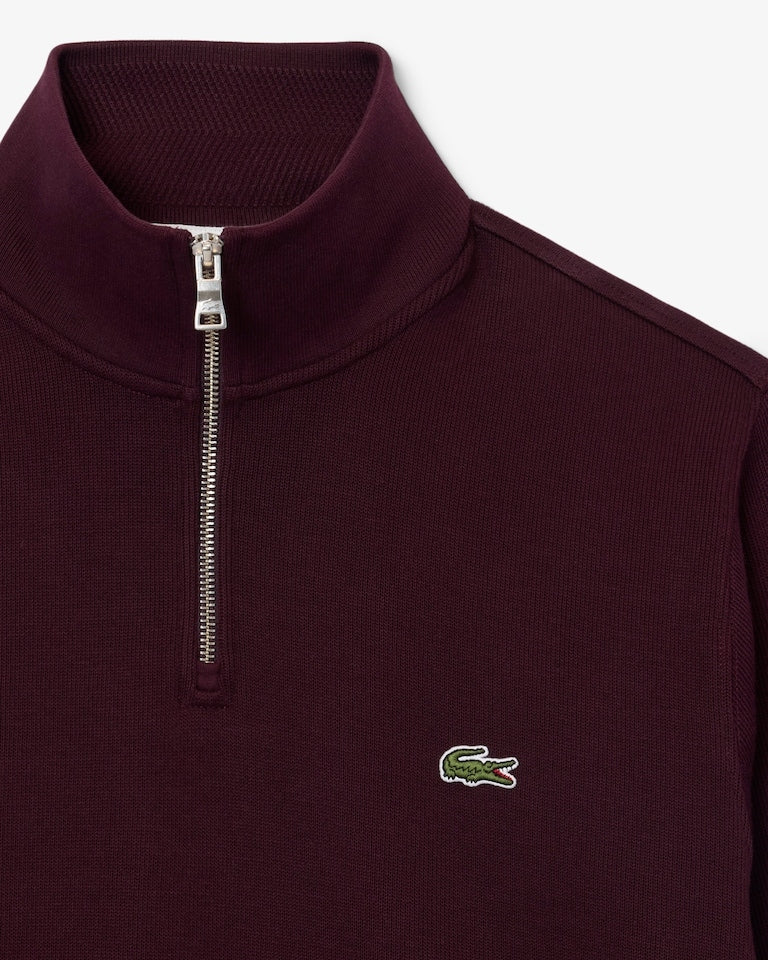 Felpa interlock a collo alto con zip<BR/><BR/> SH1927 3KE LACOSTE 