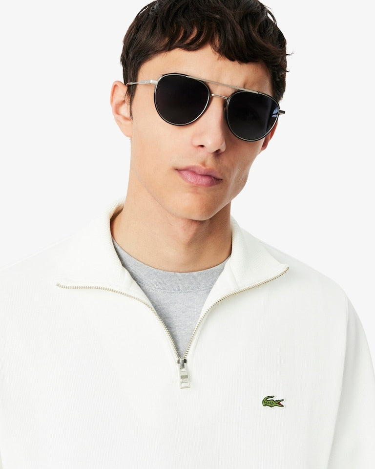 Felpa interlock a collo alto con zip<BR/><BR/> SH1927 70V LACOSTE 