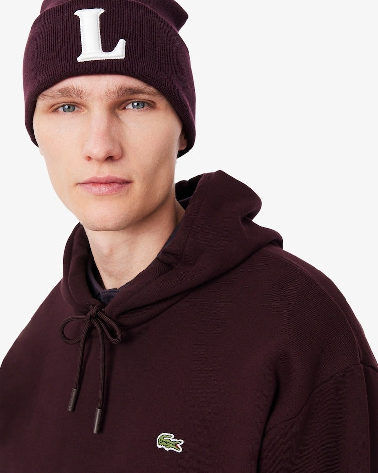 Felpa con cappuccio in tessuto felpato<BR/> SH8863 3KE LACOSTE 