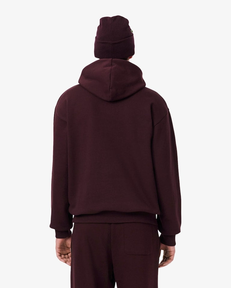 Felpa con cappuccio in tessuto felpato<BR/> SH8863 3KE LACOSTE 
