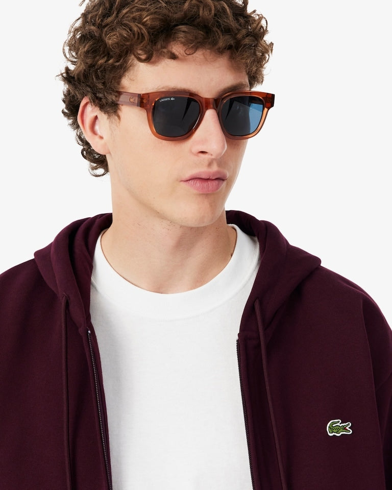 Felpa con cappuccio in tessuto felpato<BR/> SH8864 3KE LACOSTE 