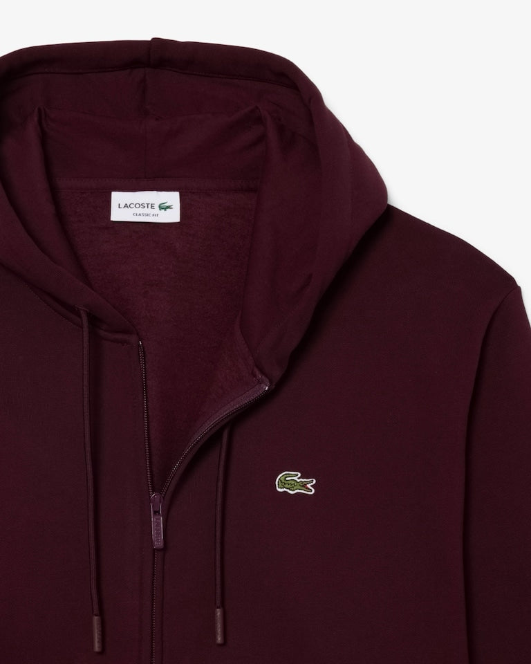 Felpa con cappuccio in tessuto felpato<BR/> SH8864 3KE LACOSTE 
