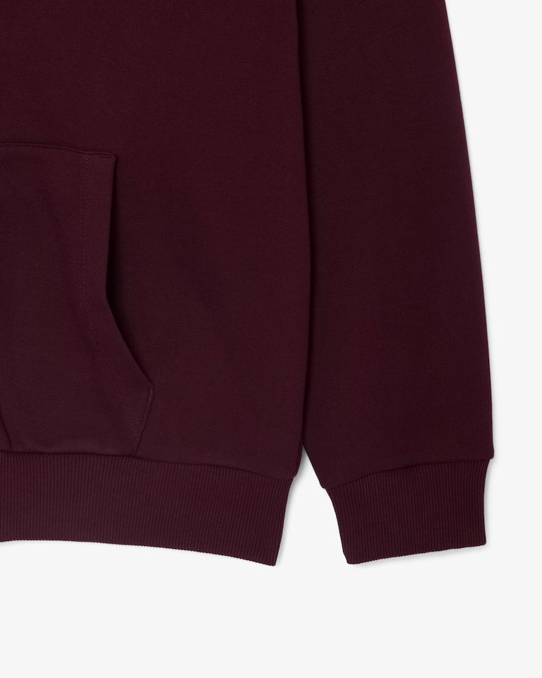 Felpa con cappuccio in tessuto felpato<BR/> SH8864 3KE LACOSTE 