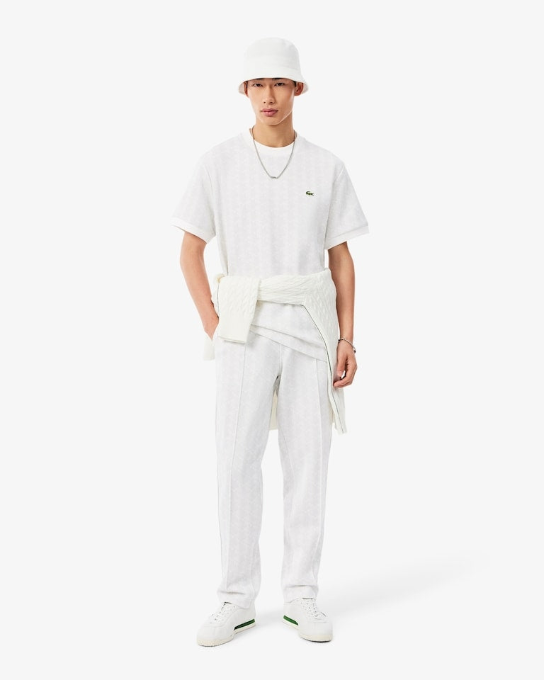 T-shirt slim fit con monogramma jacquard<BR/><BR/> TH1197 4IW LACOSTE 
