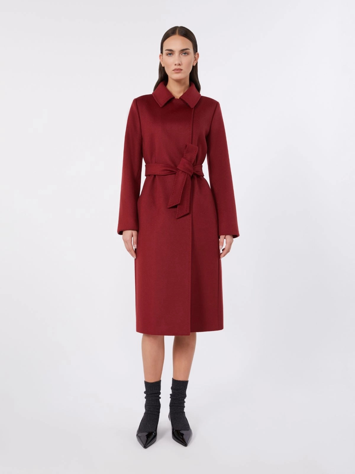 STUDIO<BR/>Cappotto doppiopetto in lana - Rubino BCOLLAG 018 MAX MARA 