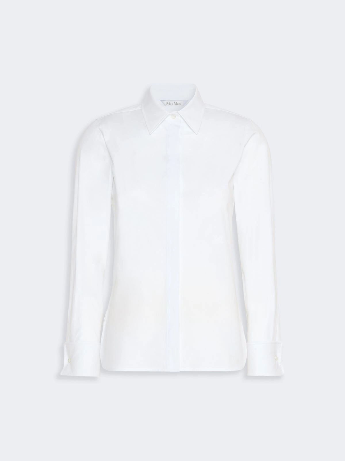 MAX MARA<BR/>Camicia in cotone con logo - Bianco ottico KNUT 001 MAX MARA 
