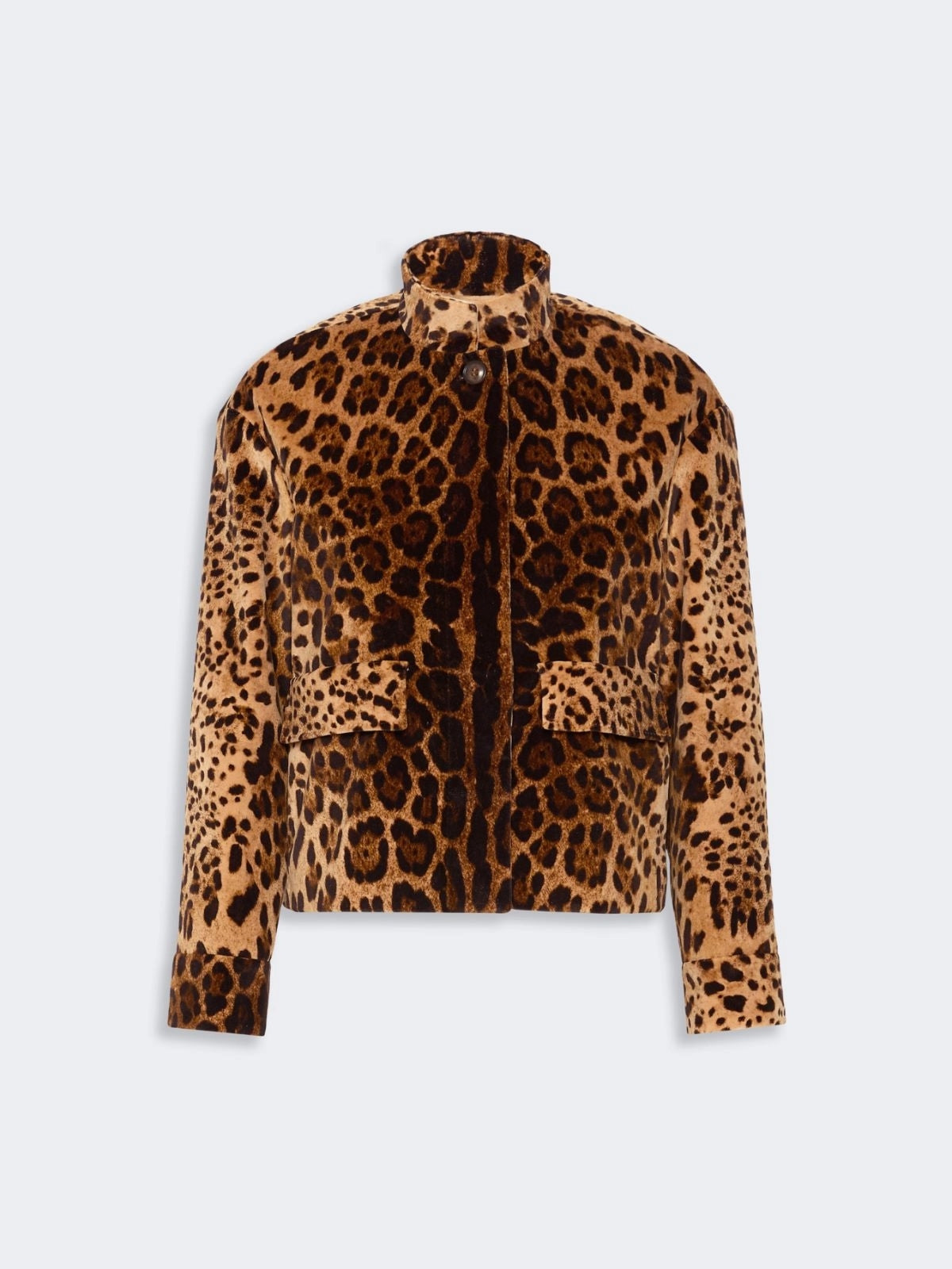 STUDIO<BR/>Giacca boxy in velluto liscio stampato -Leopardato MSTEDRO 001 MAX MARA 