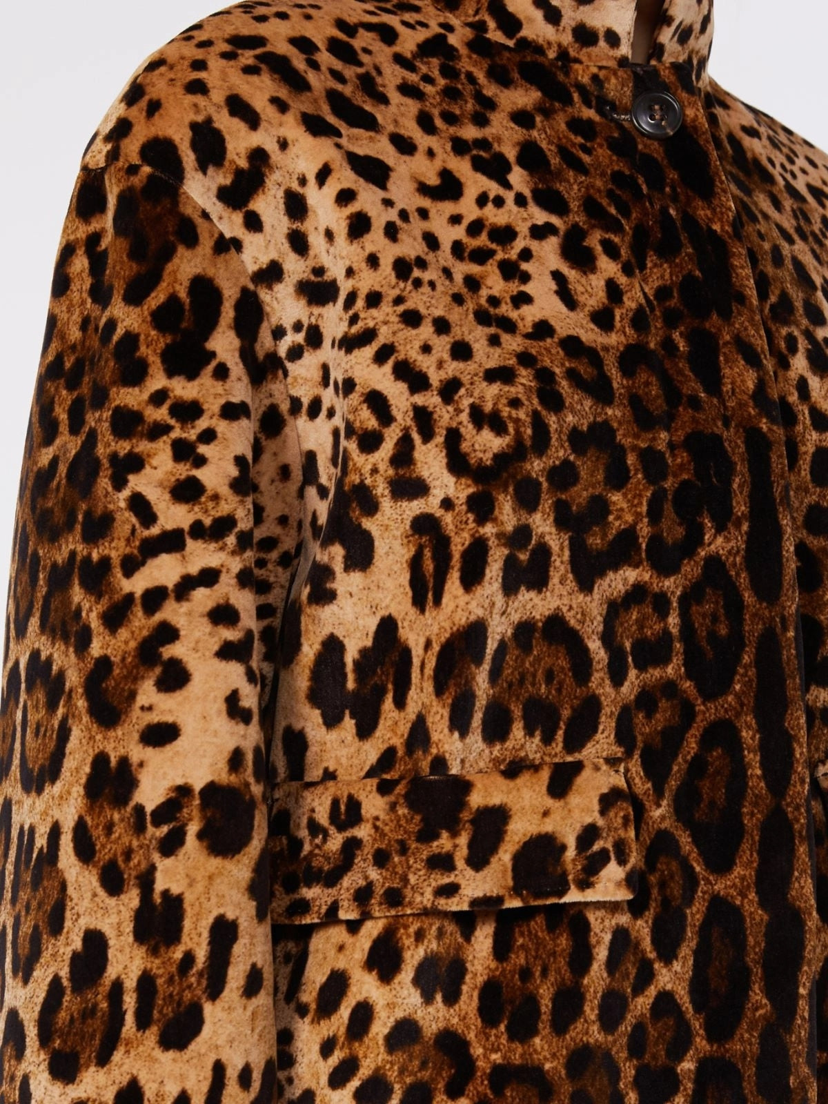 STUDIO<BR/>Giacca boxy in velluto liscio stampato -Leopardato MSTEDRO 001 MAX MARA 