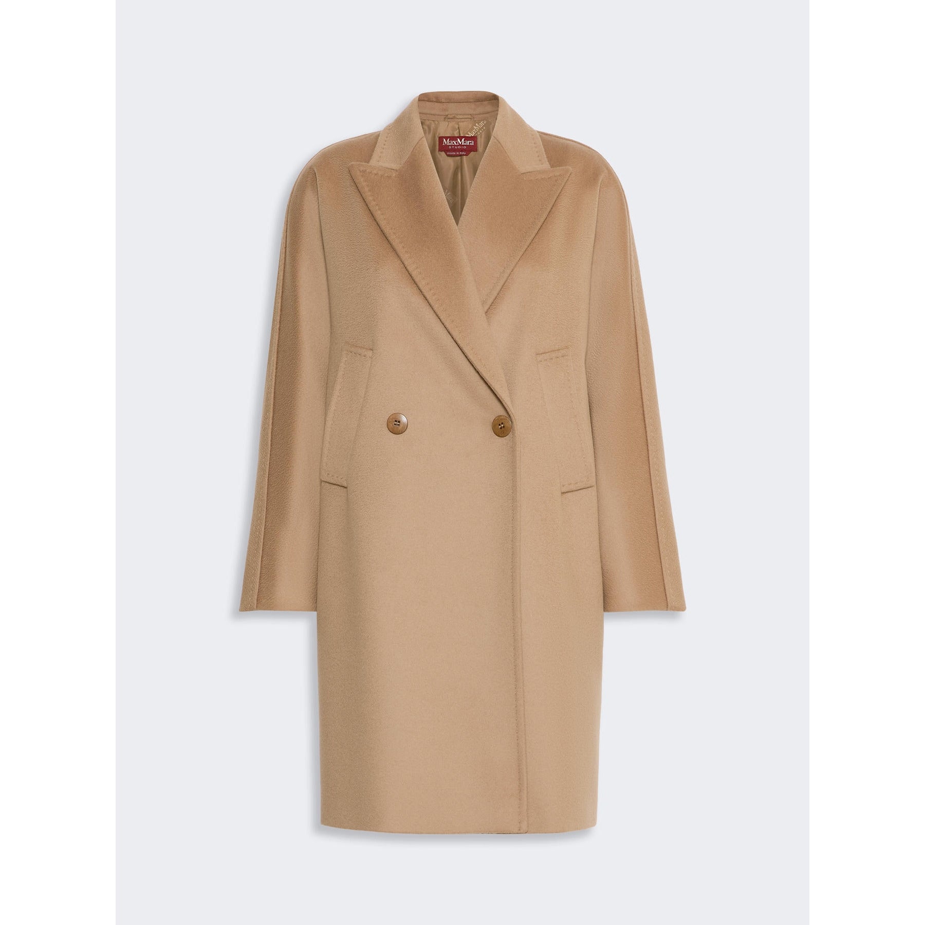 STUDIO<BR/>Cappotto doppiopetto in drap di lana - Cammello MSTMASTRO 006 MAX MARA 