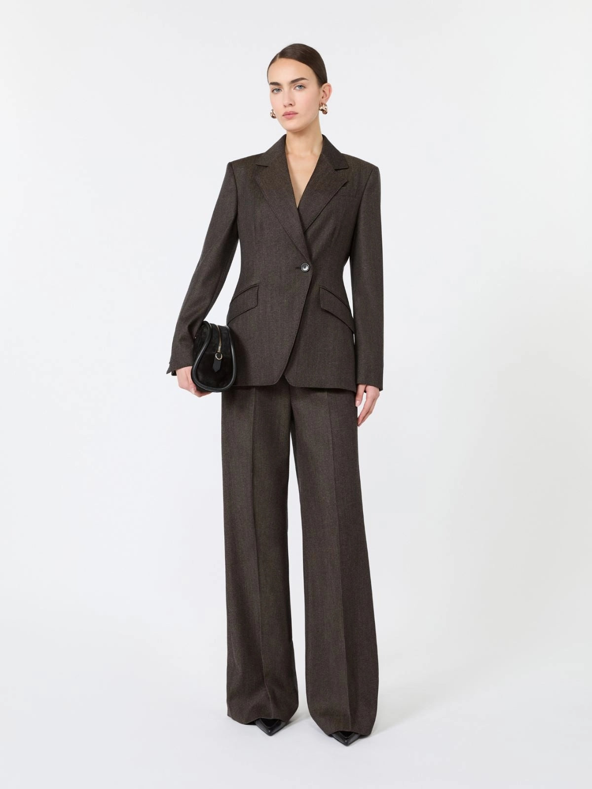 MAX MARA<BR/>Pantalone in lana effetto denim - Nero MXMCAMPO 057 MAX MARA 