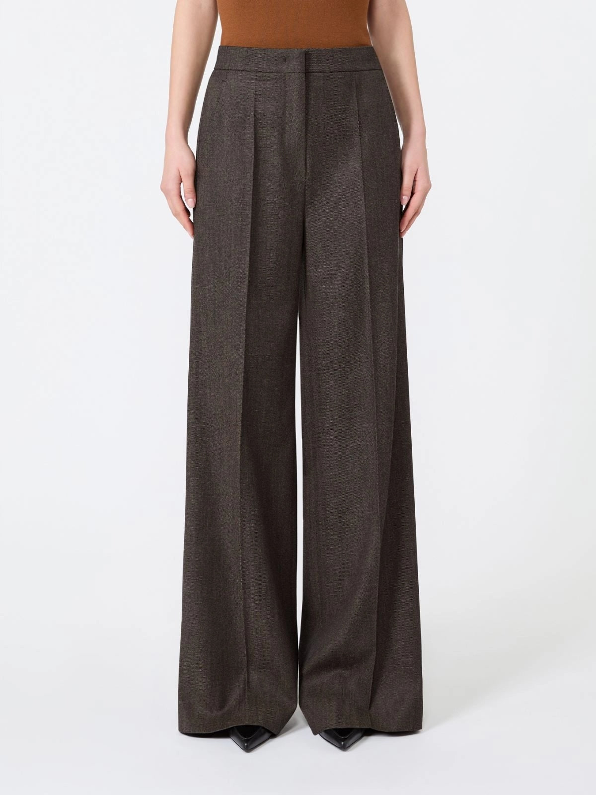 MAX MARA<BR/>Pantalone in lana effetto denim - Nero MXMCAMPO 057 MAX MARA 