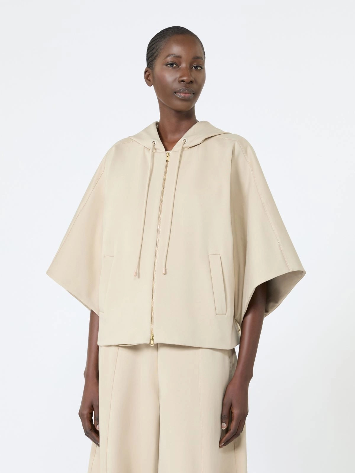 MAX MARA<BR/>Maglia boxy in jersey tecnico di cotone - Roccia MXMFIDATO 005 MAX MARA 