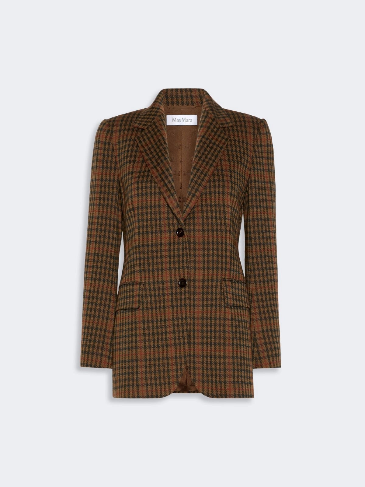 MAX MARA<BR/>Blazer monopetto in jersey Principe di Galles - Cuoio MXMGALOSCE 002 MAX MARA 