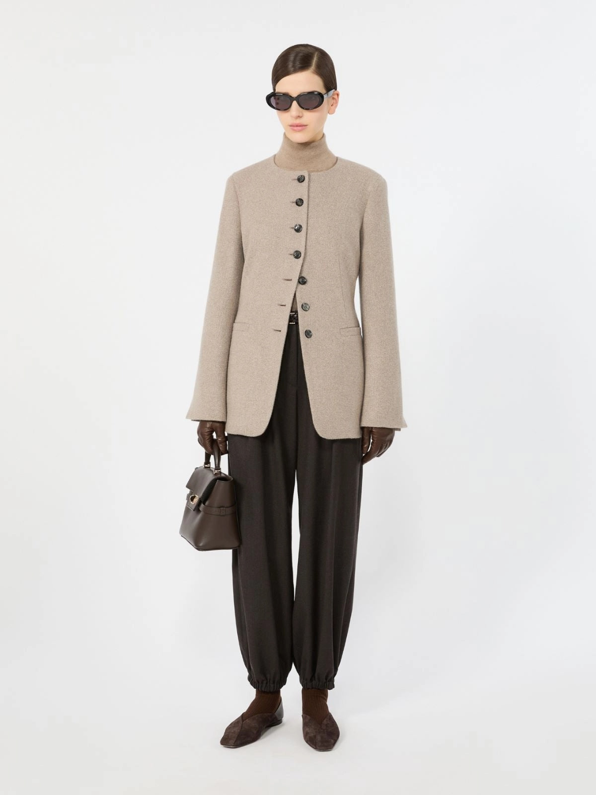MAX MARA<BR/>Dolcevita in filato di cachemire - Sabbia MXMGATTO 002 MAX MARA 