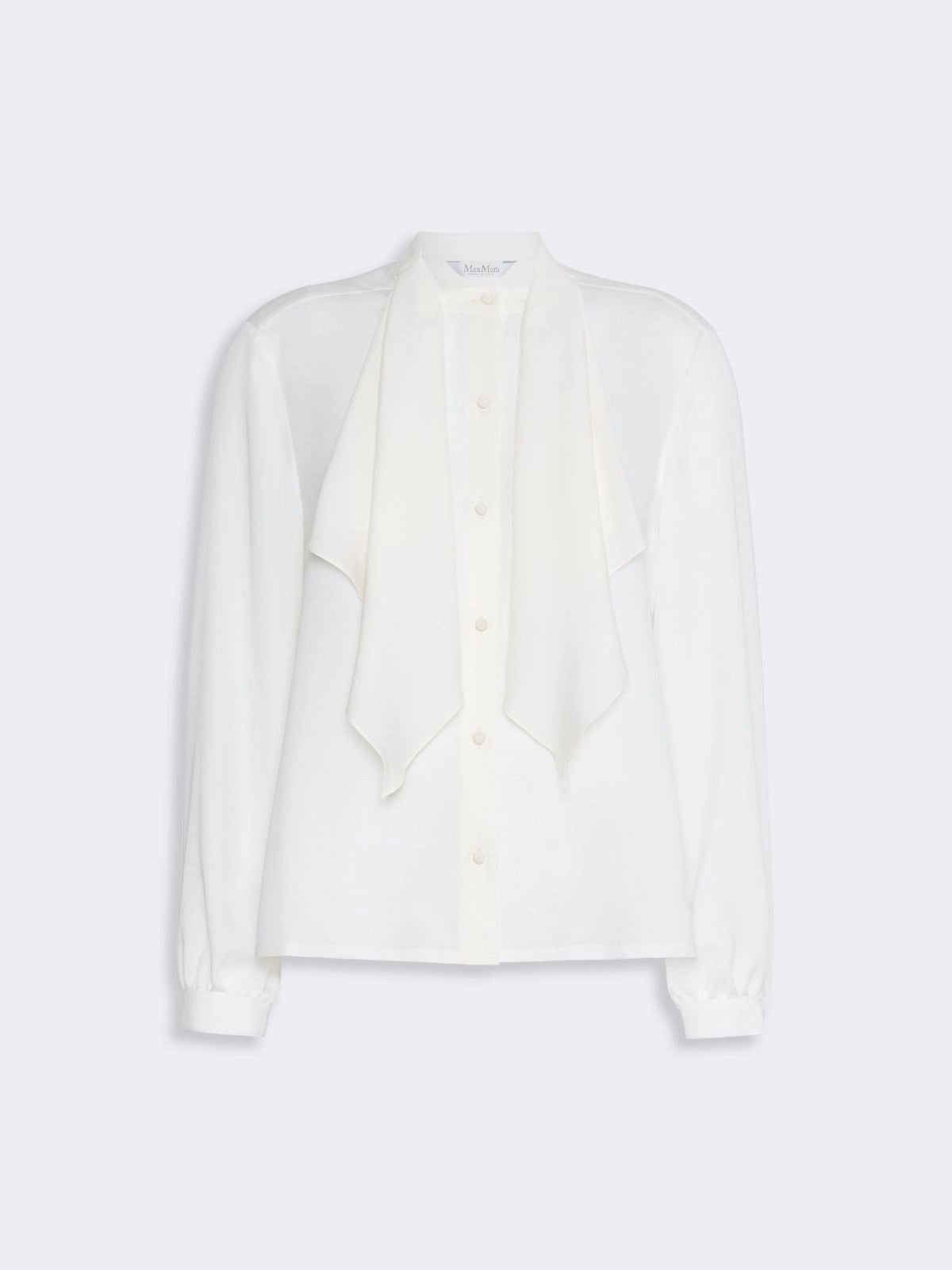 MAX MARA<BR/>Camicia in charmeuse di seta con volant - Seta MXMLECCIO 001 MAX MARA 