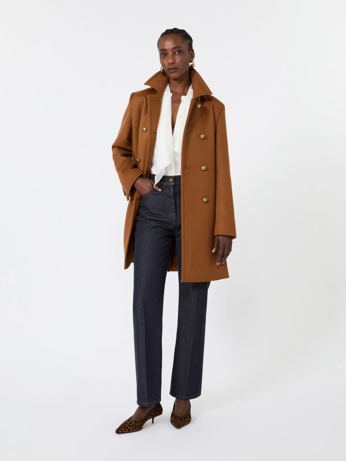 MAX MARA<BR/>Camicia in charmeuse di seta con volant - Seta MXMLECCIO 001 MAX MARA 