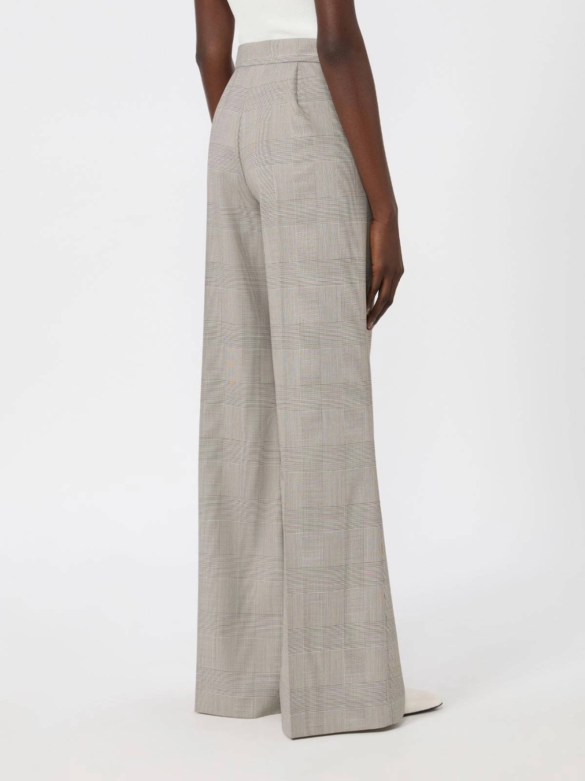 MAX MARA<BR/>Pantalone in lana Principe di Galles - Verde oliva MXMNETTO 003 MAX MARA 