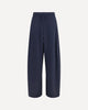 MAX MARAPantalone barrel leg in jersey tecnico di cotone - Blu