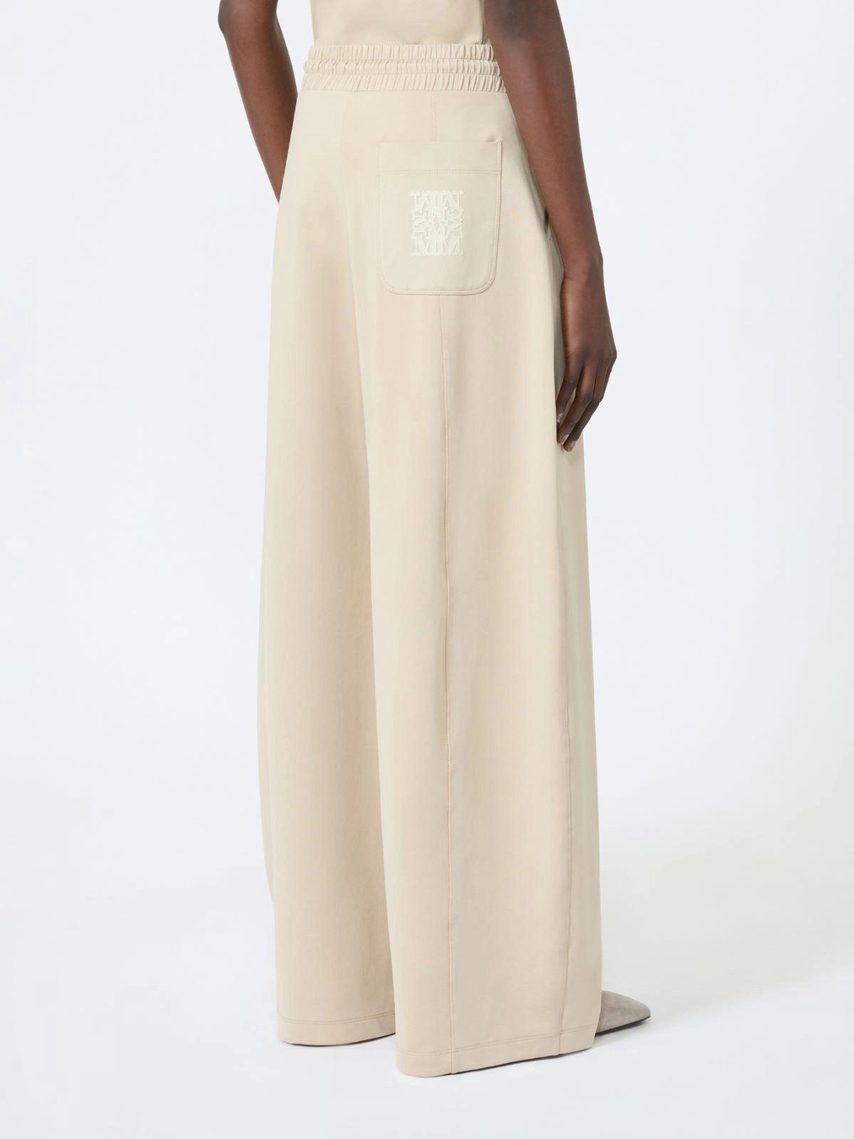 MAX MARA<BR/>Pantalone barrel leg in jersey tecnico di cotone - Roccia MXMOLMO 005 MAX MARA 