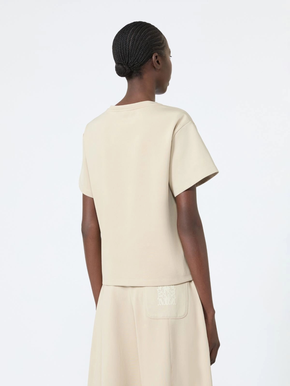 MAX MARA<BR/>T-shirt boxy in jersey di cotone - Roccia MXMQUAGGA 005 MAX MARA 