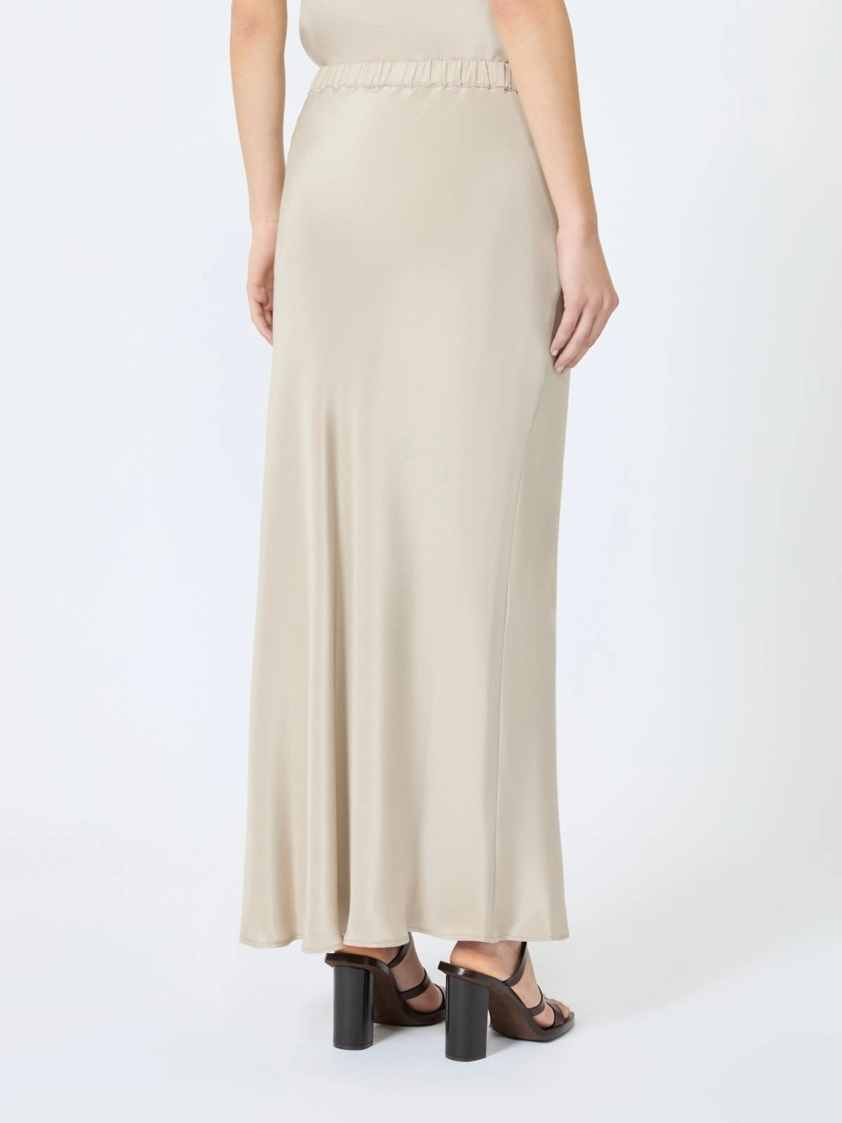 Gonna lunga in crêpe de Chine di seta MXMSOSPIRO 007 MAX MARA 